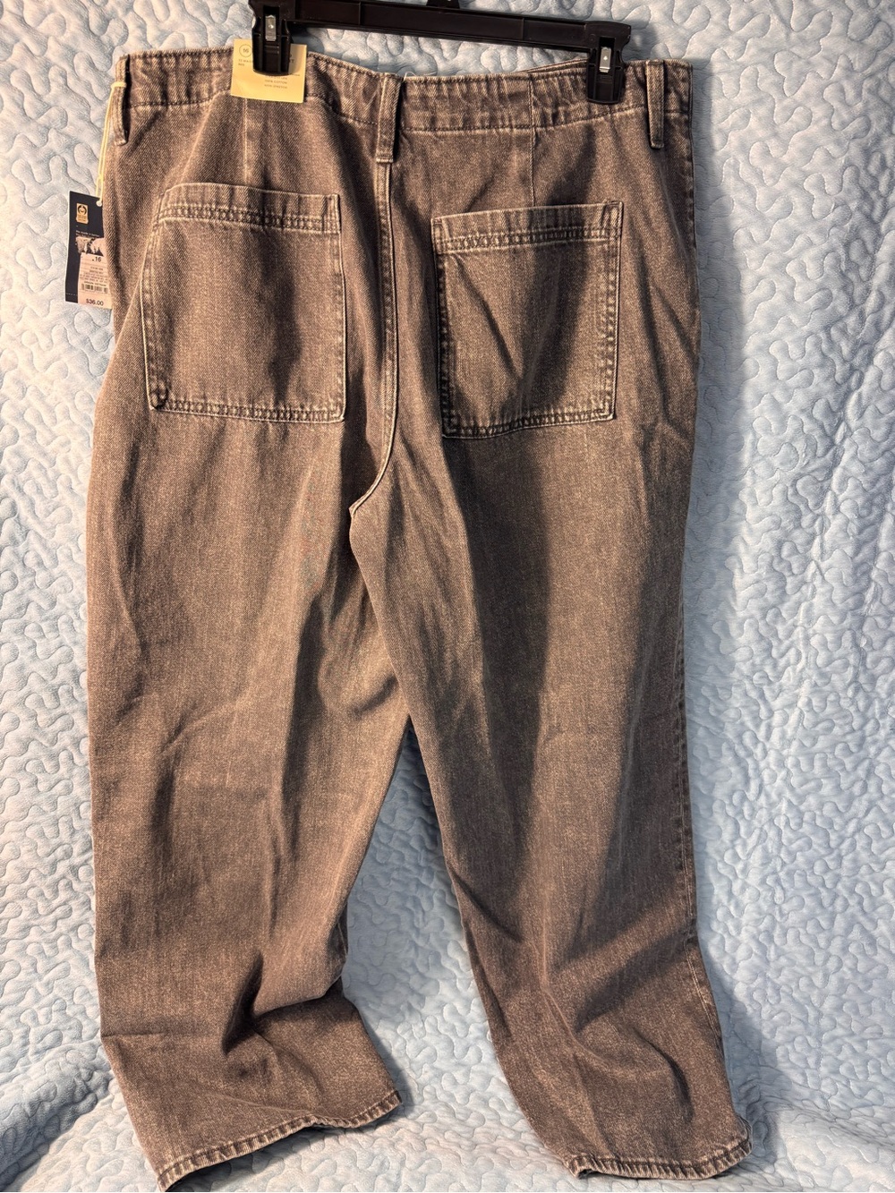 Classic Relaxed Straight Leg Denim Pants - Washed Black